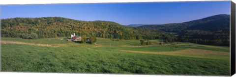 Framed Farmhouse in Field, Vermont Print