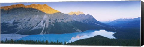 Framed Mountains by Peyto Lake, Canada Print