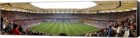 Framed Crowd in a stadium to watch a soccer match, Hamburg, Germany Print