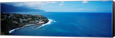 Framed High angle view of an island, Ponta Delgada, Madeira, Portugal Print