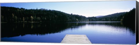 Framed Pier on a lake, Black Forest, Baden-Wurttemberg, Germany Print