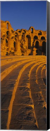 Framed Old ruins of an amphitheater, Roman Theater, El Djem, Mahdia Governorate, Tunisia Print