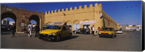 Framed Group of people walking on the road, Medina, Kairwan, Tunisia Print