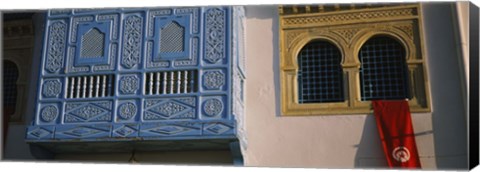 Framed Low angle view of a window of a building, Medina, Kairwan, Tunisia Print