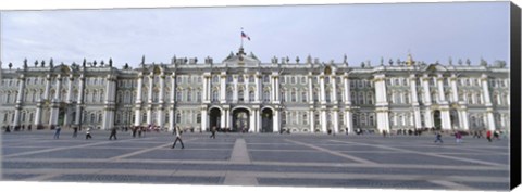 Framed Facade of a museum, State Hermitage Museum, Winter Palace, Palace Square, St. Petersburg, Russia Print