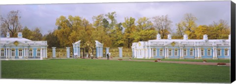 Framed Lawn in front of a palace, Catherine Palace, Pushkin, St. Petersburg, Russia Print