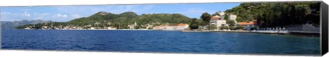 Framed Buildings at the waterfront, Adriatic Sea, Lopud Island, Dubrovnik, Croatia Print