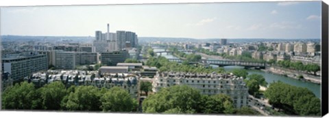 Framed High angle view of a cityscape viewed from the Eiffel Tower, Paris, France Print