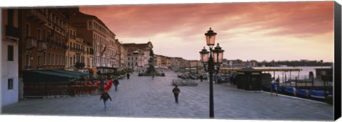 Framed Buildings in a city, Riva Degli Schiavoni, Venice, Italy Print