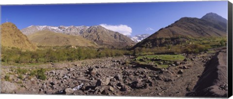 Framed Mountains on a landscape, Atlas Mountains, Marrakesh, Morocco Print