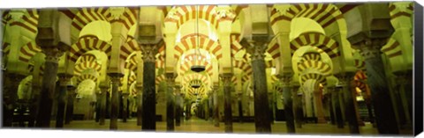 Framed Interiors of a cathedral, La Mezquita Cathedral, Cordoba, Cordoba Province, Spain Print