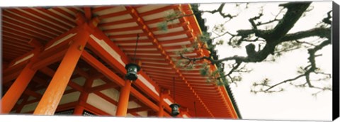Framed Low angle view of a shrine, Heian Jingu Shrine, Kyoto, Kyoto Prefecture, Kinki Region, Honshu, Japan Print