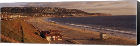 Framed High angle view of a coastline, Redondo Beach, Los Angeles County, California, USA Print