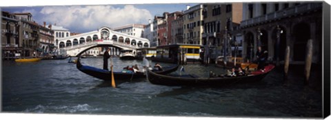 Framed Tourists on gondolas, Grand Canal, Venice, Veneto, Italy Print