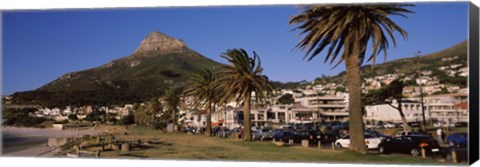 Framed City at the waterfront, Lion&#39;s Head, Camps Bay, Cape Town, Western Cape Province, South Africa Print