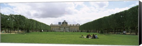 Framed Facade of a building, Ecole Militaire, Place Joffre, Eiffel Tower, Paris, Ile-de-France, France Print