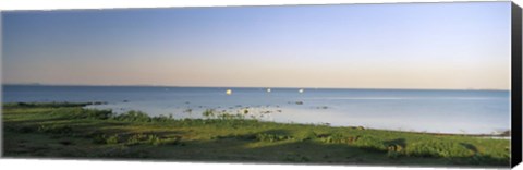 Framed Panoramic view of a lake, Lake Victoria, Great Rift Valley, Kenya Print