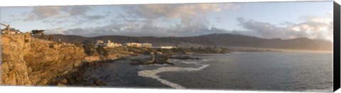 Framed Old whaling station with a town in the background, Hermanus, Western Cape Province, South Africa Print