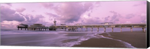 Framed Tourist resort at the seaside, Scheveningen, The Hague, South Holland, Netherlands Print