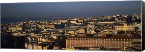 Framed Aerial view of Alfama, Lisbon, Portugal Print