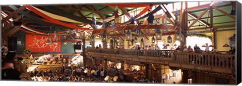 Framed Group of people in the Oktoberfest festival, Munich, Bavaria, Germany Print