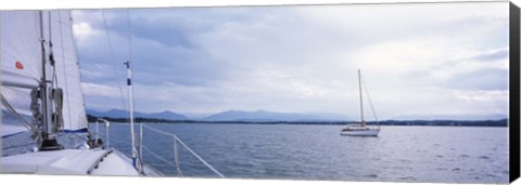 Framed Sailboats in a lake, Lake Starnberg, Munich, Bavaria, Germany Print