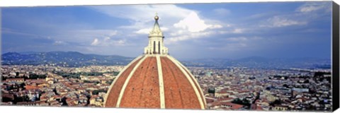 Framed High section view of a church, Duomo Santa Maria Del Fiore, Florence, Tuscany, Italy Print