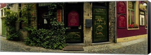 Framed Street corner, Patershol, Ghent, East Flanders, Flemish Region, Belgium Print