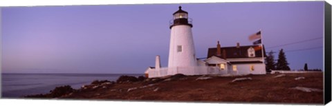 Framed Lighthouse on the coast, Pemaquid Point Lighthouse built 1827, Bristol, Lincoln County, Maine Print