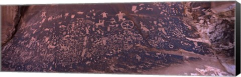 Framed Petroglyphs on a rock, Newspaper Rock State Historic Monument, Newspaper Rock Park, Utah, USA Print