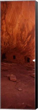 Framed House Of Fire, Anasazi Ruins, Mule Canyon, Utah, USA Print