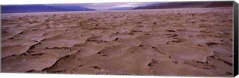 Framed Textured salt flats, Death Valley National Park, California, USA Print