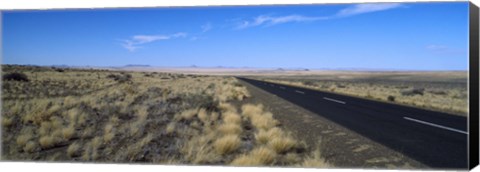 Framed Desert road passing through the grasslands, Namibia Print