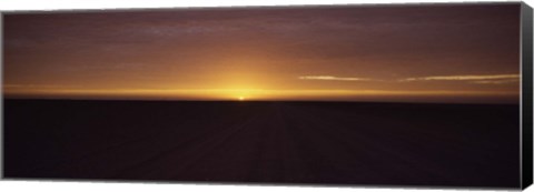 Framed Sunset over a desert, Namib Desert, Swakopmund, Namibia Print