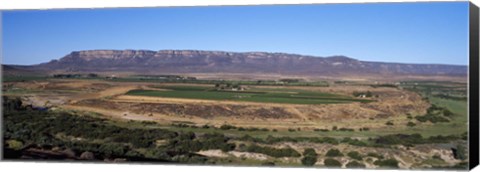 Framed Road from Cape Town to Namibia near Vredendal, Western Cape Province, South Africa Print