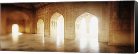 Framed Interiors of a hall, Agra Fort, Agra, Uttar Pradesh, India Print