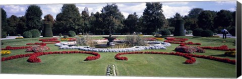 Framed Fountain in a garden, Belvedere Garden, Vienna, Austria Print