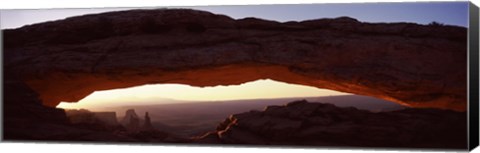 Framed Natural arch at sunrise, Mesa Arch, Canyonlands National Park, Utah Print