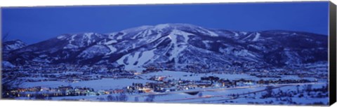 Framed Tourists at a ski resort, Mt Werner, Steamboat Springs, Routt County, Colorado, USA Print