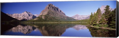 Framed Swiftcurrent Lake,US Glacier National Park, Montana, USA Print