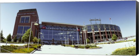 Framed Facade of a stadium, Lambeau Field, Green Bay, Wisconsin, USA Print