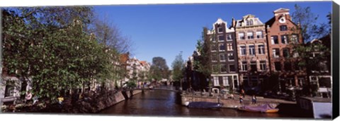 Framed Buildings in a city, Amsterdam, North Holland, Netherlands Print