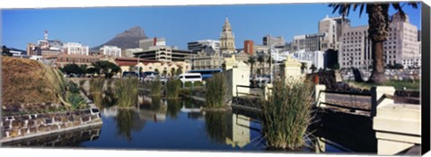 Framed Castle of Good Hope with a view of a government building, Cape Town City Hall, Cape Town, Western Cape Province, South Africa Print