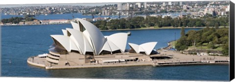 Framed Aerial view of Sydney Opera House, Sydney Harbor, Sydney, New South Wales, Australia Print