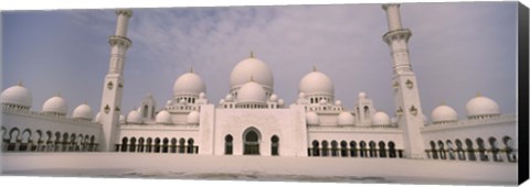 Framed Low angle view of a mosque, Sheikh Zayed Mosque, Abu Dhabi, United Arab Emirates Print