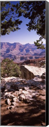 Framed Rock formations, Mather Point, South Rim, Grand Canyon National Park, Arizona, USA Print