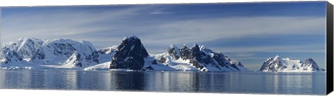 Framed Glacier along straits, Lamaire Channel, Antarctic Peninsula, Antarctica Print