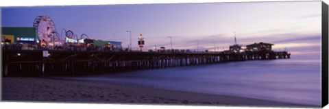 Framed Santa Monica Pier Ferris Wheel, Santa Monica, California Print