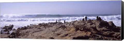 Framed Waves in the sea, Carmel, Monterey County, California, USA Print