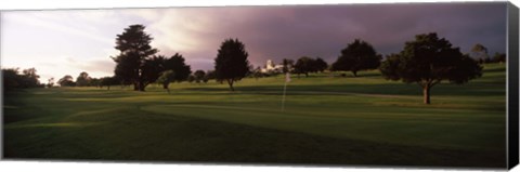 Framed Trees in a golf course, Montecito Country Club, Santa Barbara, California, USA Print